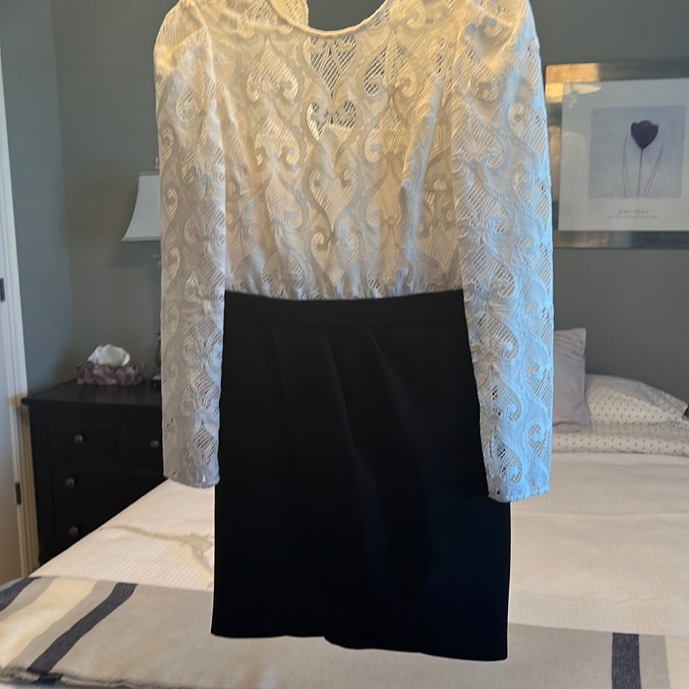Sandro black and white dress. Wore it once.